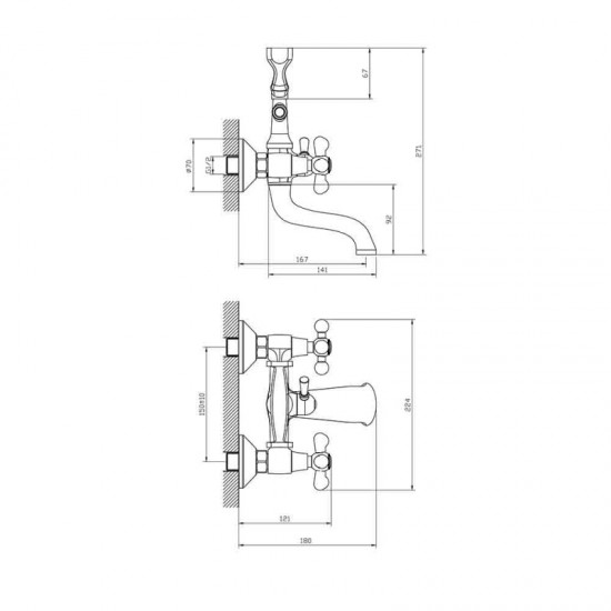 Месингов Смесител ALGARA ICF 6006851BR