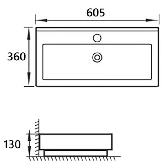 ПОРЦЕЛАНОВ УМИВАЛНИК COMPACT WHITE 6036W