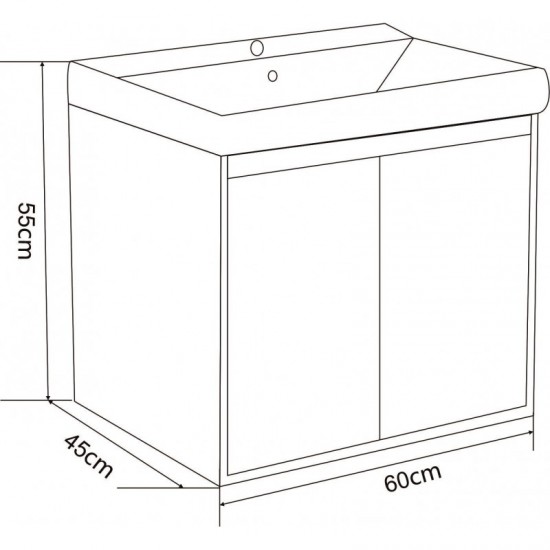 Мебели за баня PVC » ICP 6055 WOODEN