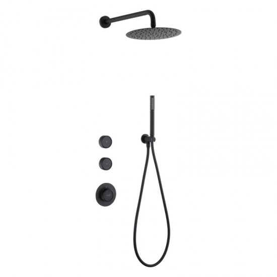 CATARINE MATT BLACK СМЕСИТЕЛ ЗА ВГРАЖДАНЕ ЗА ДУШ 634503MB