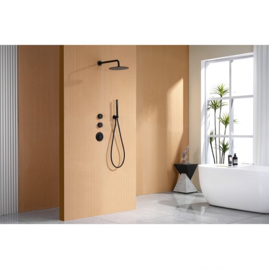CATARINE MATT BLACK СМЕСИТЕЛ ЗА ВГРАЖДАНЕ ЗА ДУШ 634503MB