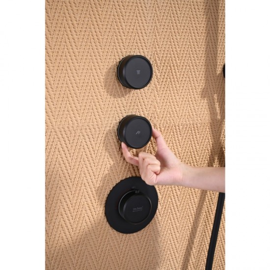 CATARINE MATT BLACK СМЕСИТЕЛ ЗА ВГРАЖДАНЕ ЗА ДУШ 634503MB