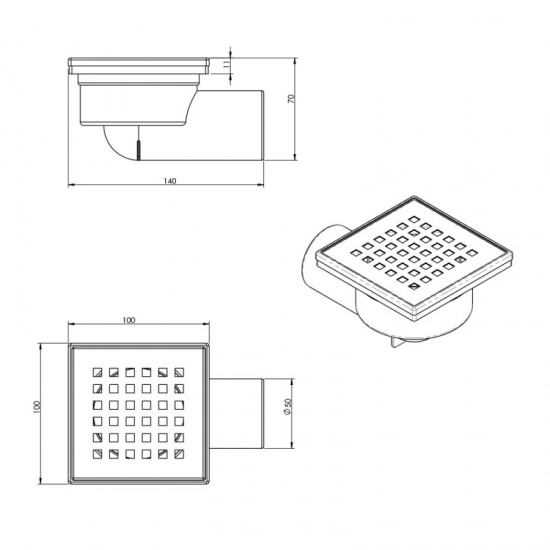 Подов Сифон ICD  6410 C