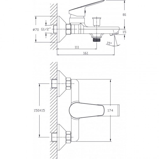 Месингов Смесител » ALFI ICF 6486123/ БЕЗ А-РИ