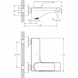 Месингов Смесител »  НОЕМИ  ICF 6628338