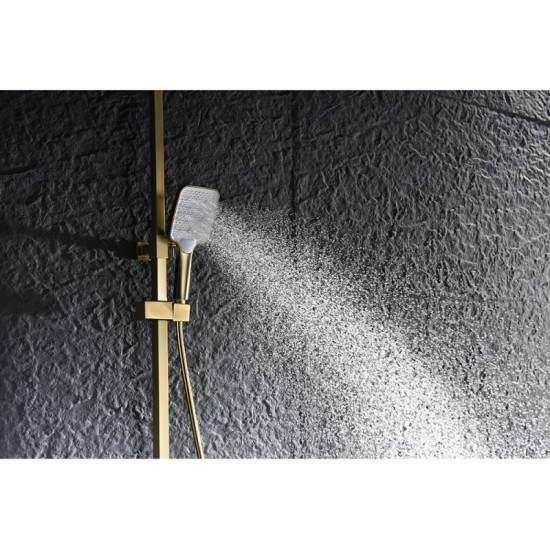 ДУШ СИСТЕМА С ТЕРМОСТАТ 6703BRUSH GOLD