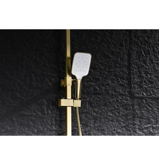 ДУШ СИСТЕМА С ТЕРМОСТАТ 6703BRUSH GOLD