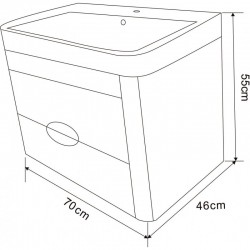 Мебели за баня PVC » ICP 7046WOODEN