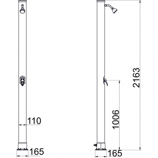 Соларен външен душ ICL 70508