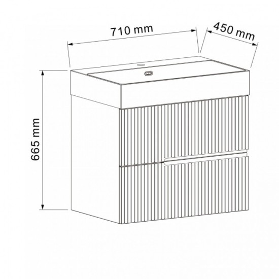 PVC ШКАФ ELORIA 7056BL