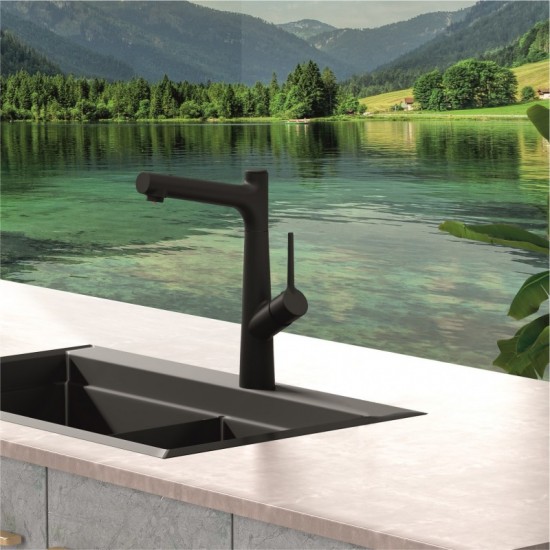 Месингов Смесител KITCHEN LINE » ICF 7163445B ЧЕРЕН МАТ