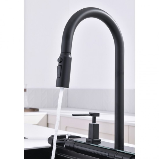 КУХНЕНСКА МИВКА 7547PVD BLACK + СМЕСИТЕЛ 7567131MB