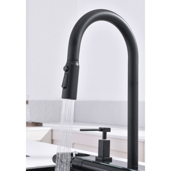 КУХНЕНСКА МИВКА 7547PVD BLACK + СМЕСИТЕЛ 7567131MB