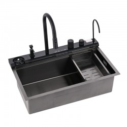 КУХНЕНСКА МИВКА 7547PVD BLACK + СМЕСИТЕЛ 7567131MB