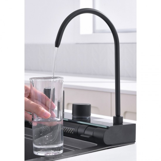 КУХНЕНСКА МИВКА 7547PVD BLACK + СМЕСИТЕЛ 7567131MB