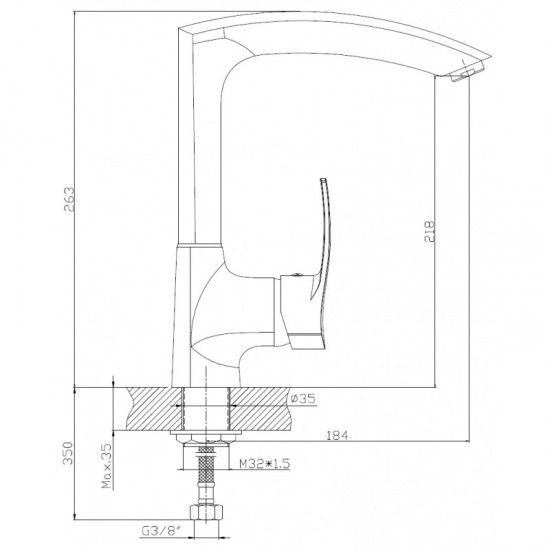 Месингов смесител  Quadrat » ICF 762530C M7313