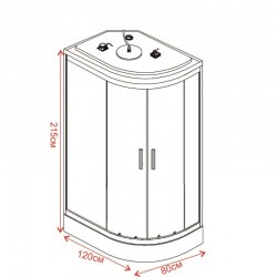 Хидромасажна кабина ЛИНДА ICSH 8115L NEW EASY ASSEMBLE