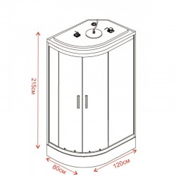 Хидромасажна кабина ЛИНДА ICSH 8115R NEW EASY ASSEMBLE