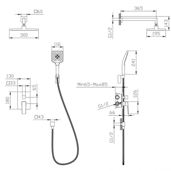 СЕТ ЗА ВГРАЖДАНЕ 2В1 / 3В1 » ICT 8123191BRUSH NICKEL
