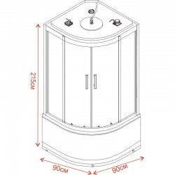 Хидромасажна кабина LILY ICSH 8179B NEW EASY ASSEMBLE