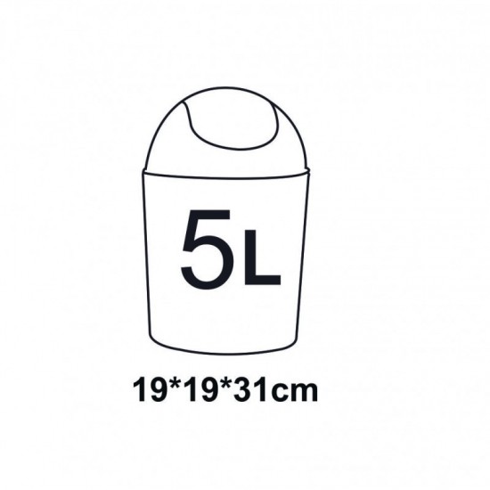 Тоалетно кошче за баня ICA 8217 GR /5л./