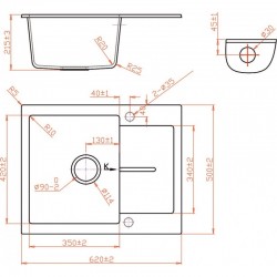 Гранитна мивка ICGS 8220GRAY