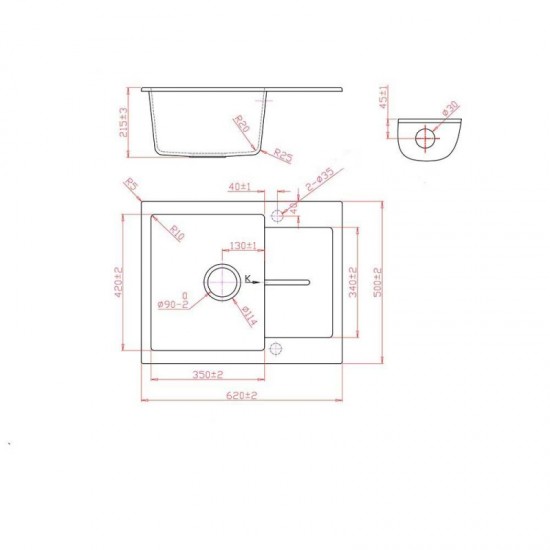 Гранитна мивка ICGS 8220 BLACK