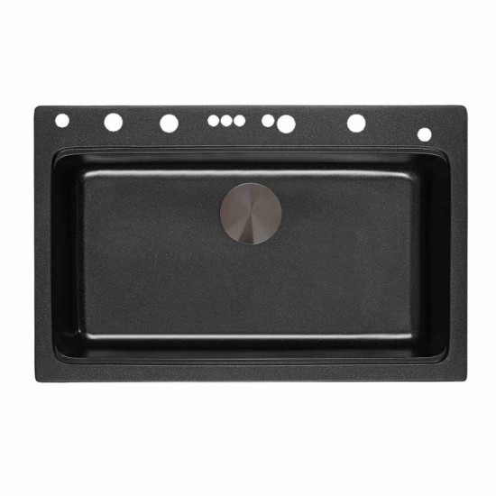 AQUARIS КУХНЕНСКА МИВКА 8276 BLACK + СМЕСИТЕЛ 7567131MB