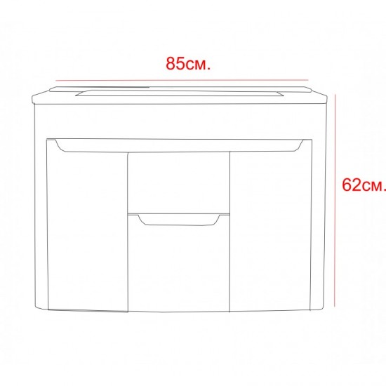 Мебел за баня PVC ICP 8562 