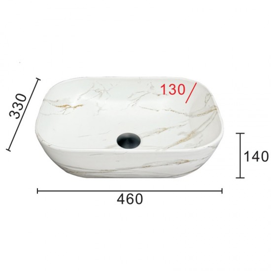 ПОРЦЕЛАНОВ УМИВАЛНИК 887 MARBLE