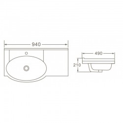 Умивалник ICC 9040