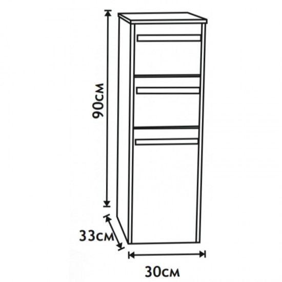 Колона за баня ICP 904650 - ЧЕРНО И БЯЛО