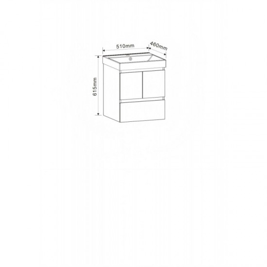 PVC ШКАФ AMBROGIO-50 9048-50W+УМИВ. 5953W-51CM