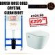ПАКЕТ СТРУКТУРА ЗА ВГРАЖДАНЕ BRUSHED ROSE GOLD CRYSTAL CLEAN BIDET