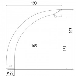 Чучур за смесител ICSP F7315