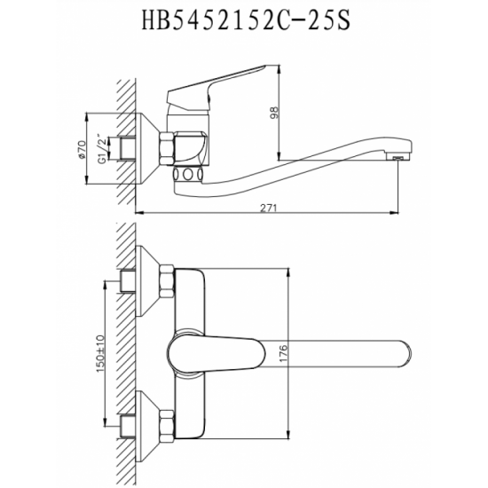 Месингов смесител LINNI ICF 5452152