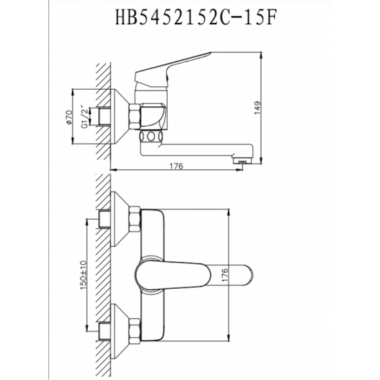 Месингов смесител LINNI ICF 5452152 7215