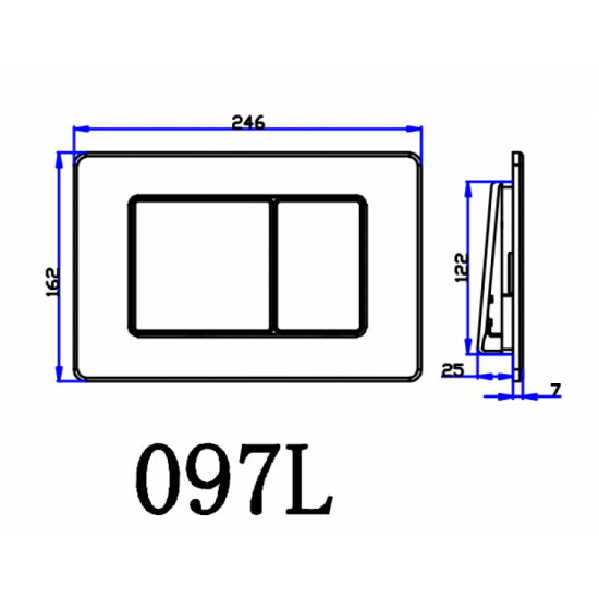BG 097L BS + PNEUMATIC BUTTON FRAME AND PNEUMATIC CYLINDER