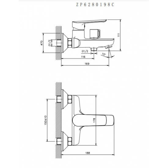 Смесител » ДАНИСТА LEAD FREE   » ICF 6280198
