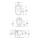 Конзолна тоалетна чиния ICC 3755W BIDET LUX