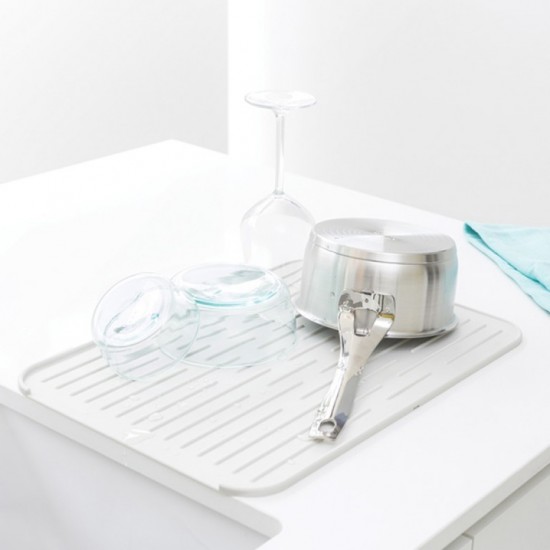Подложка силиконова за съдове Brabantia SinkSide Light Grey 33х44cm Подложка силиконова за съдове Brabantia SinkSide Light Grey 33х44cm
