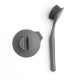 Четка за съдове Brabantia SinkSide Dark Grey, вакуумна закачалка Четка за съдове Brabantia SinkSide Dark Grey, вакуумна закачалка
