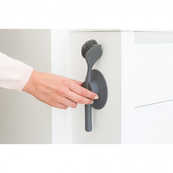 Четка за съдове Brabantia SinkSide Dark Grey, вакуумна закачалка