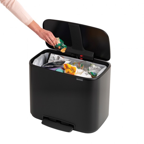 Кош за смет Brabantia Bo Pedal 36L, Matt Black