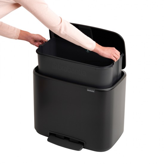 Кош за смет Brabantia Bo Pedal 36L, Matt Black