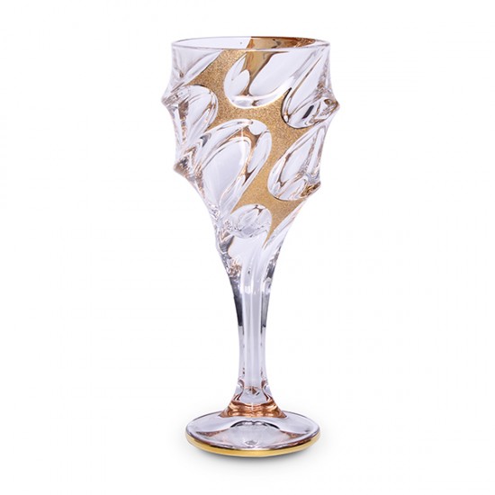 Чаша за вино Bohemia 1845 Calypso Golden Ice 270ml, 6 броя Чаша за вино Bohemia 1845 Calypso Golden Ice 270ml, 6 броя