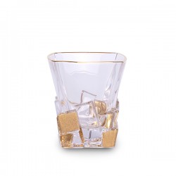 Чаша за уиски Bohemia 1845 Crack Golden Ice 310ml, 6 броя
