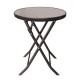 Маса Muhler D60xH74cm, сгъваема, стъклен плот Маса Muhler D60xH74cm, сгъваема, стъклен плот