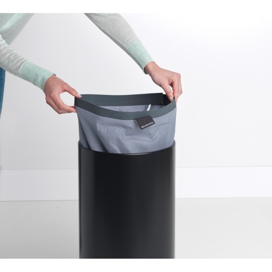 Кош за пране Brabantia 35L, Matt Black, корков капак