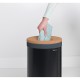 Кош за пране Brabantia 35L, Matt Black, корков капак